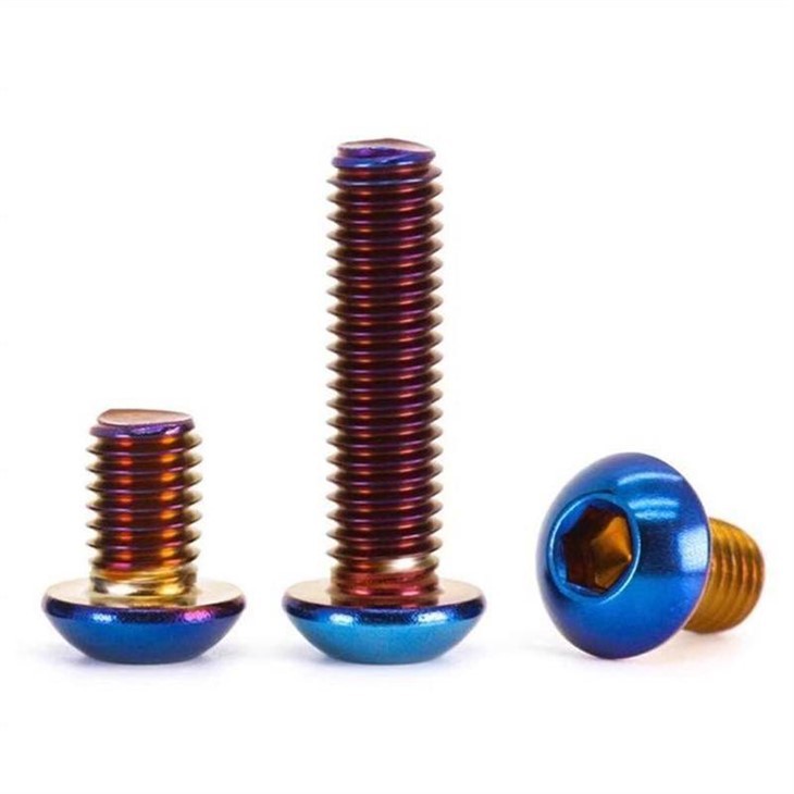 M3 M4 X 8mm 10mm 12mm 16mm 20mm 25mm ISO7380 Metric Round Head Allen Screw Burnt Blue Titanium