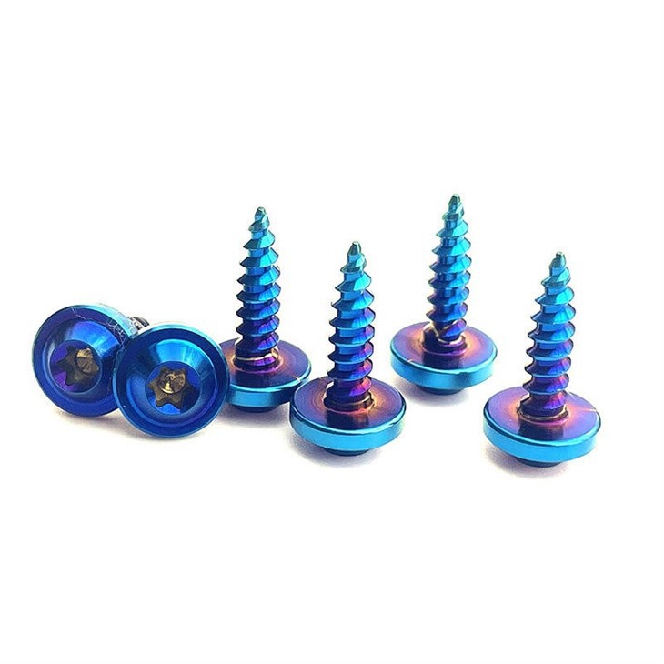 New GR5 Titanium Plum Head Self Tapping Screw M3 M4 M5 M6 Galvanized Drill End Self Tapping Screw Titanium Bolt For Motorcycle suppliers