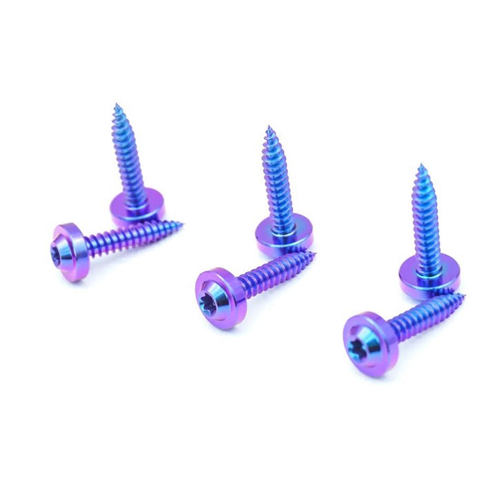 New GR5 Titanium Plum Head Self Tapping Screw M3 M4 M5 M6 Galvanized Drill End Self Tapping Screw Titanium Bolt For Motorcycle